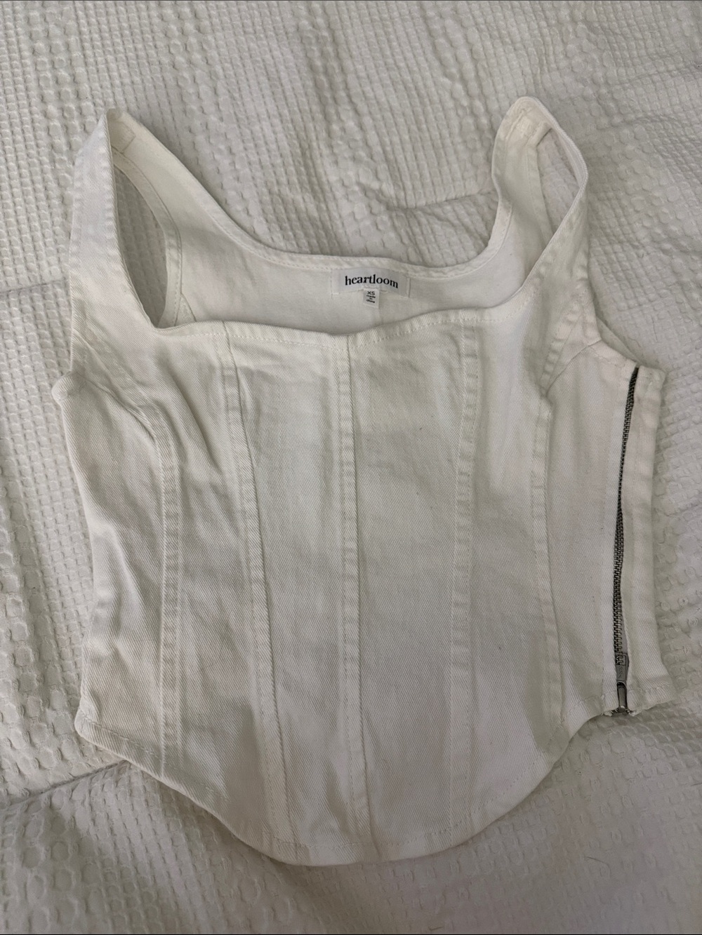 heartloom White denim Top